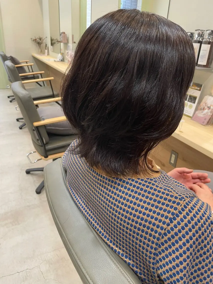 ミディアム ミディアムレイヤー レイヤーカット カット ヘアカラー トリートメント 望月彩斗 /髪質改善のヘアスタイル