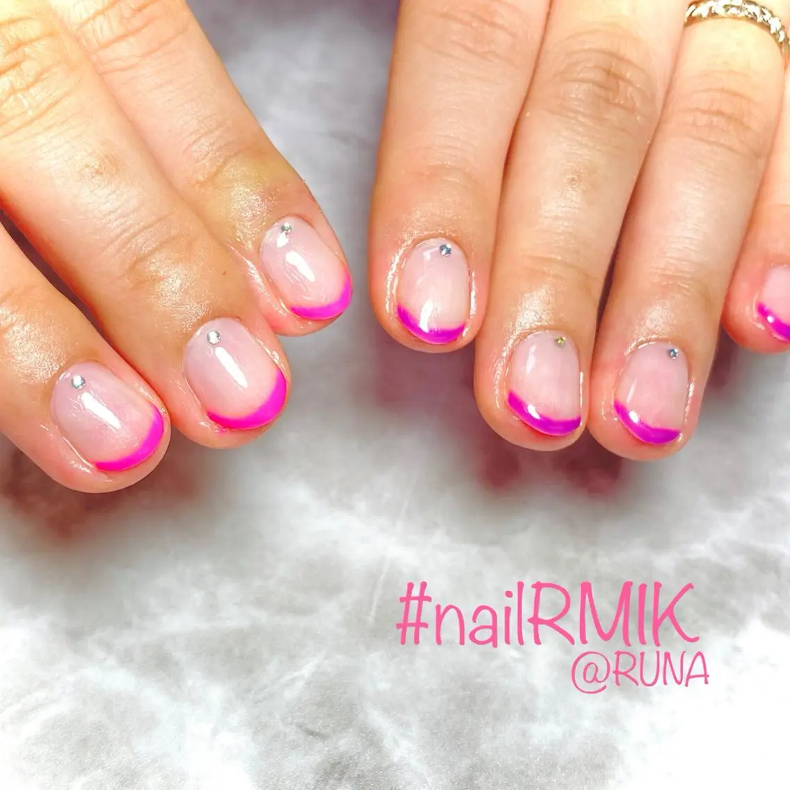 ネイル ストーンネイル ハンドネイル nailsalon RMIKのネイルデザイン