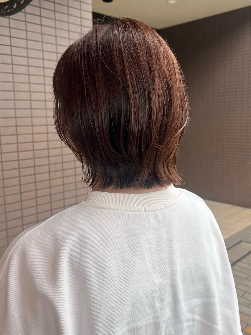 ショート 切りっぱなしボブ ボブ カット HONOKA 似合わせカット/塚口のヘアスタイル