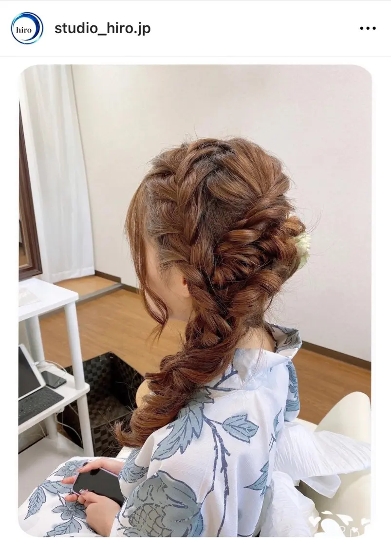 🎐【9:00~16:00迄】限定!浴衣着付+ヘアSet ¥5000の写真