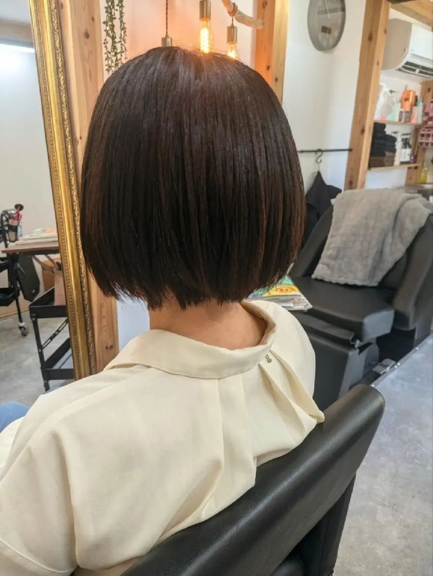 ショート カット 縮毛矯正 トリートメント 浜松/篠原町 ハリコシ艶カラーのヘアスタイル