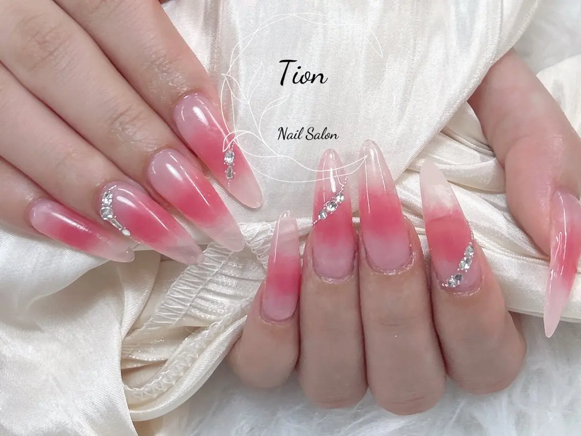 ネイル 長さ出し フットネイル ジェルネイル 韓国ネイル マグネットネイル Nailsalon Tion二子玉川店のネイルデザイン
