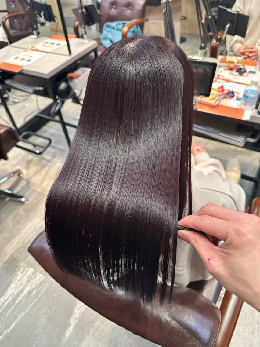 ロング 髪質改善 縮毛矯正 トリートメント カット ヘアカラー トリートメント ✨髪を傷ませない✨ 吉田ひじりのヘアスタイル