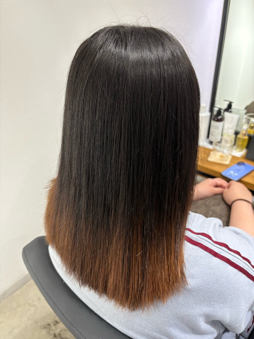 セミロング 髪質改善 縮毛矯正 縮毛矯正 anB Bのヘアスタイル