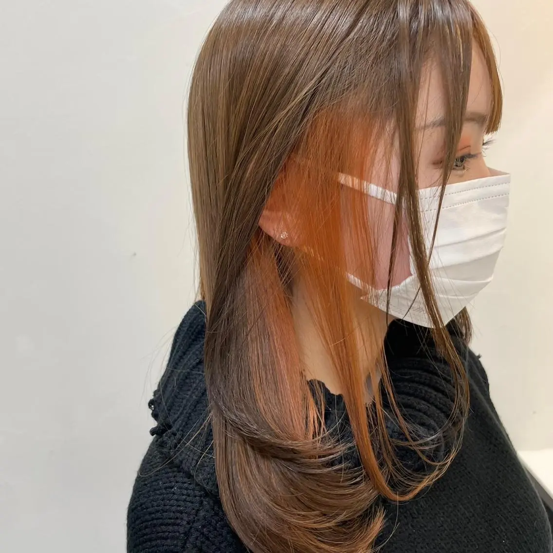ロング カラー ダブルカラー ハイトーンカラー インナーカラー ヘアカラー トリートメント 目黒 碧人のヘアスタイル