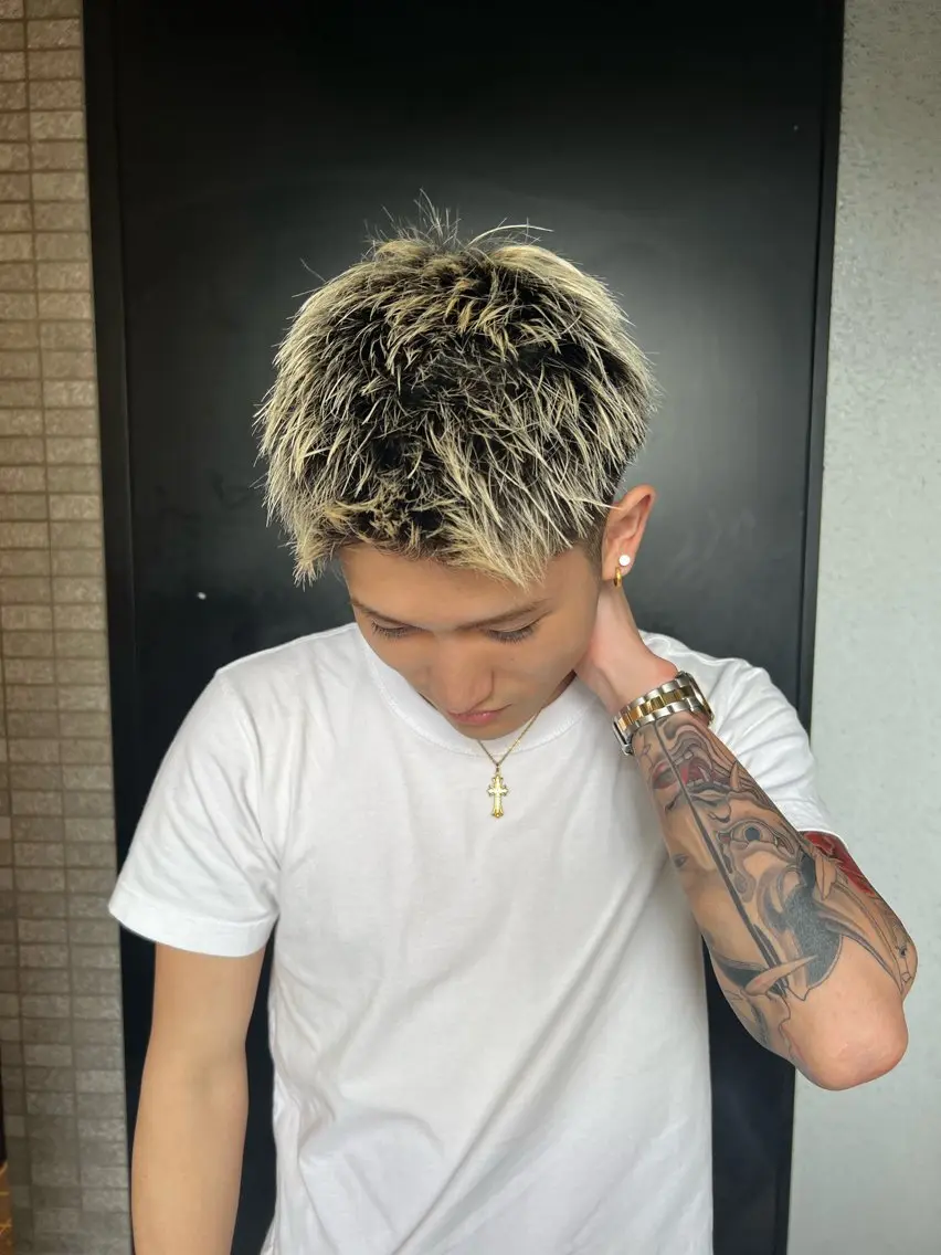 ショート カラー ショートヘア カット ヘアカラー SHU｜メンズ カット/パーマのヘアスタイル