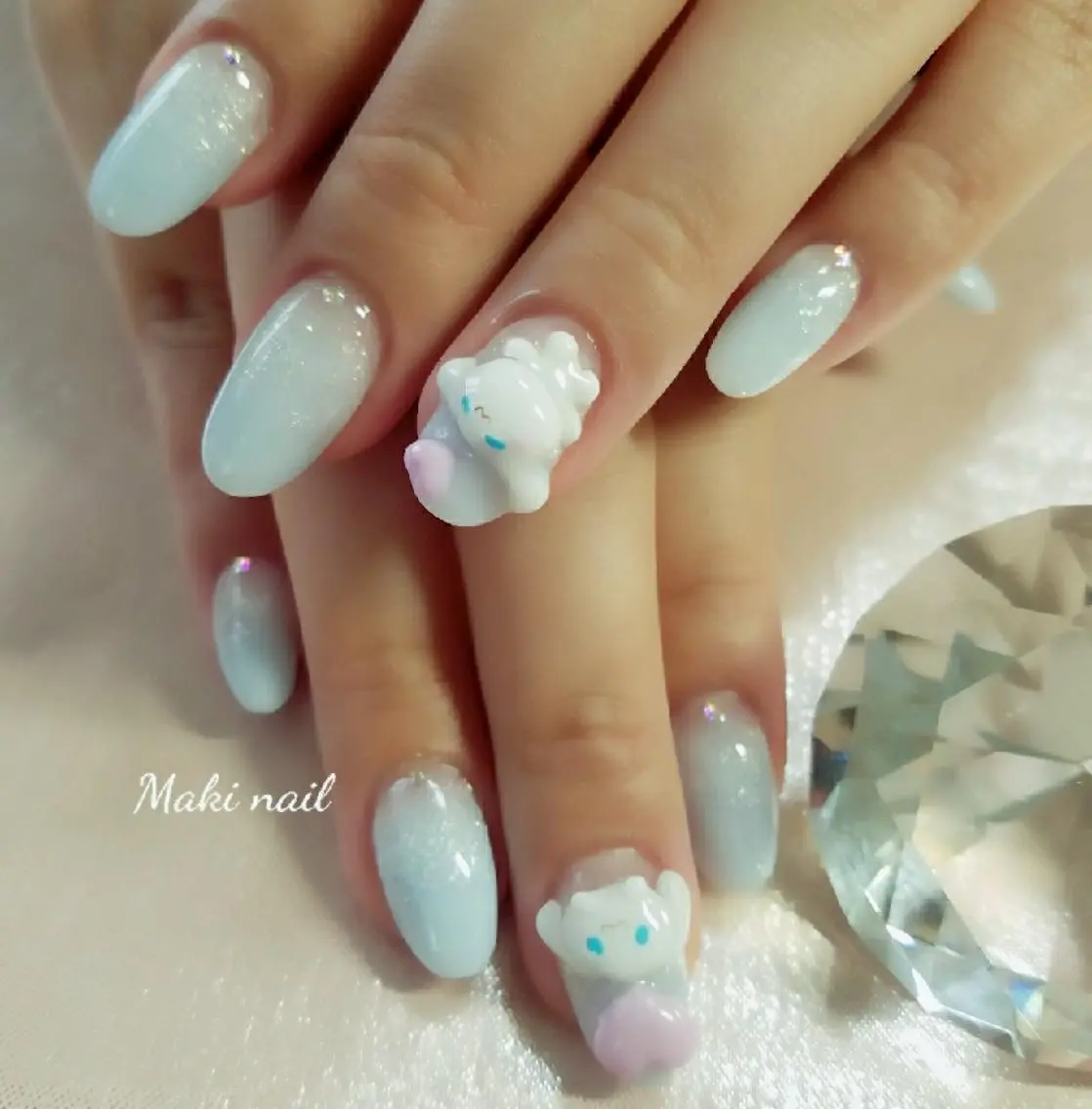 ネイル ショート スカルプネイル ･:*+.✳︎˚✧₊ MAKI NAILのネイルデザイン