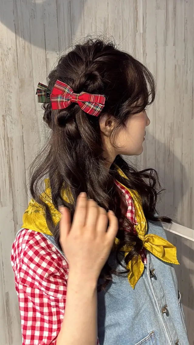 ロング カラー ヘアアレンジ 神品 幸音のヘアスタイル