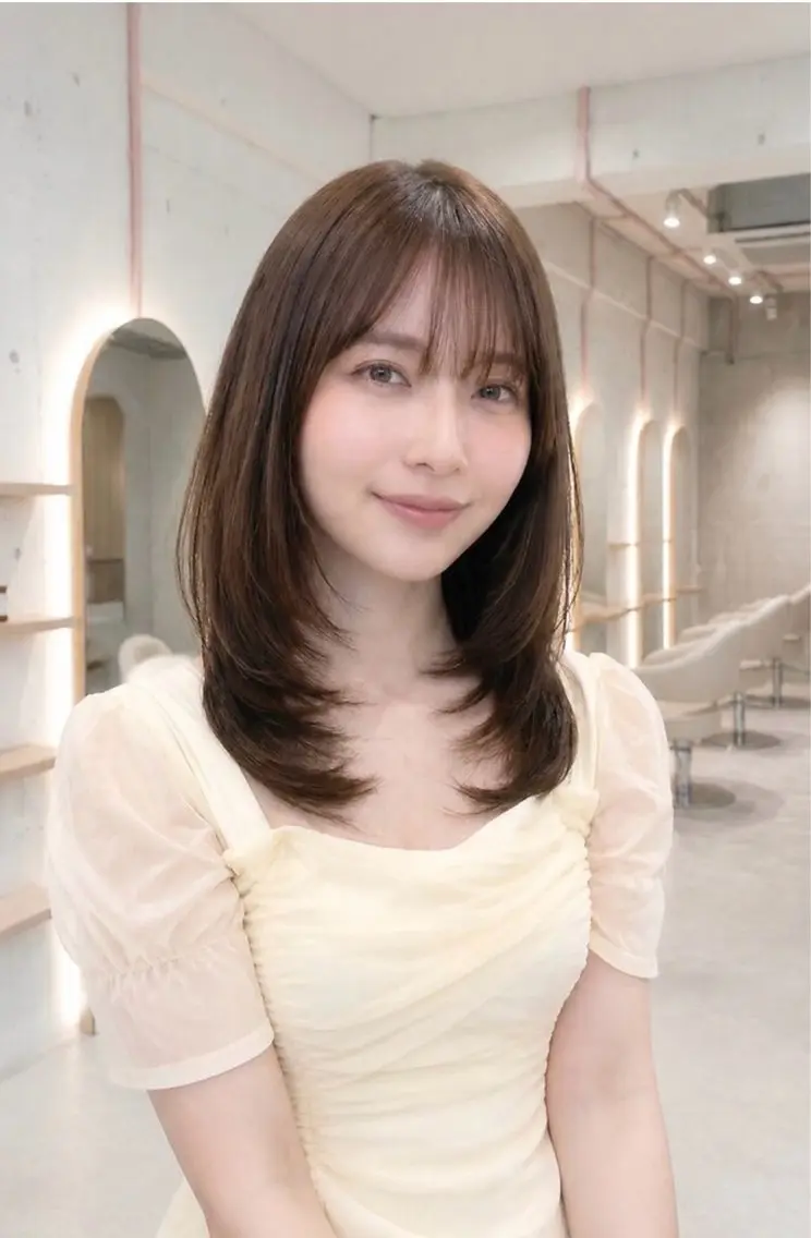 ✨モデル限定✨ レディースロングカット+カラー+1STEPトリートメント 🌙🎀の写真