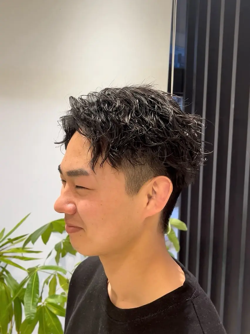パーマ メンズ カット パーマ トリートメント 駒野 晃のヘアスタイル