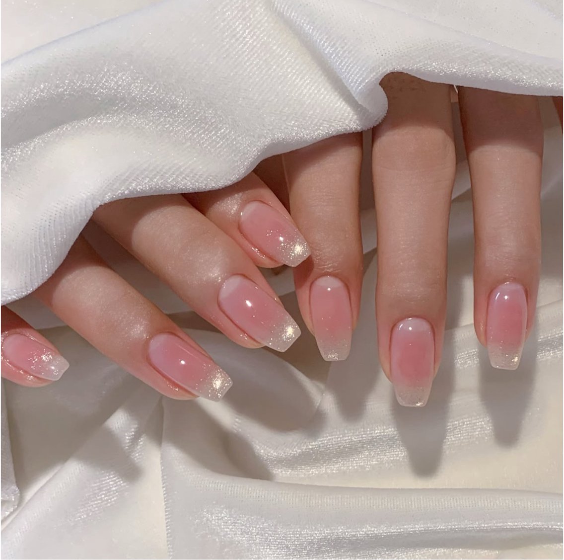 ネイル ハンドネイル 🎀PG🩵 ネイルサロンのネイルデザイン