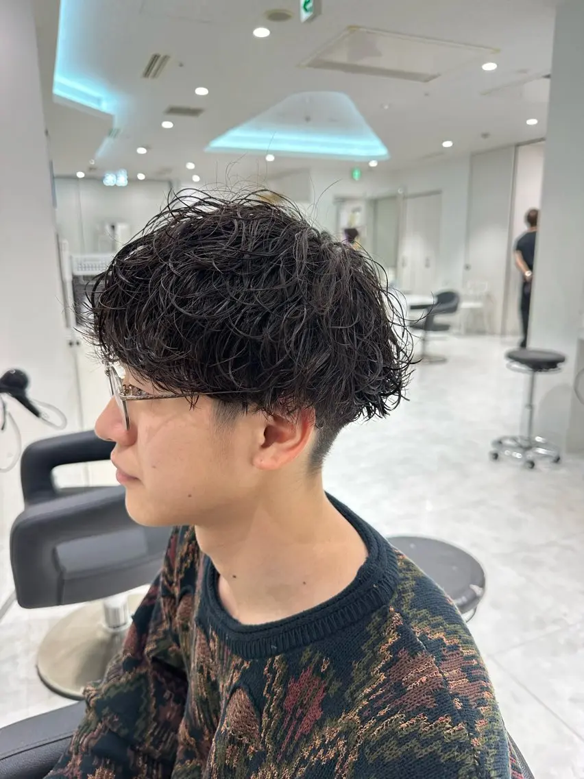ショート パーマ メンズ カット パーマ 🐺韓国風メンズ特化 あさひ🐺のヘアスタイル