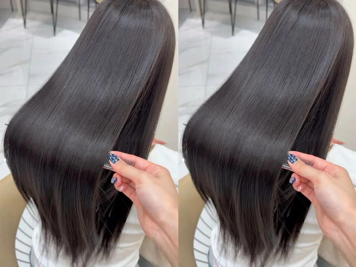 【縮毛矯正はかけたくない!けど髪の毛綺麗にしたい方✨🩵】カシミヤ髪質改善トリートメント✨️の写真