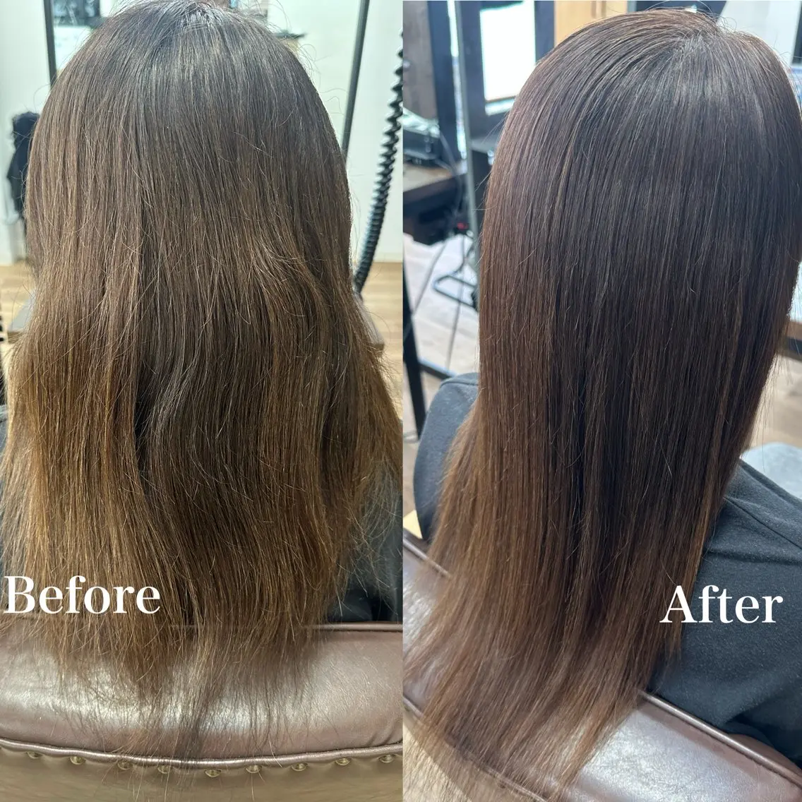 セミロング 縮毛矯正 トリートメント Azule なつめのヘアスタイル