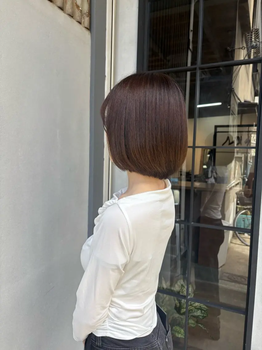 【ご新規様限定‼️】ショート/ボブ   ワンカラー➕トリートメント✨️の写真