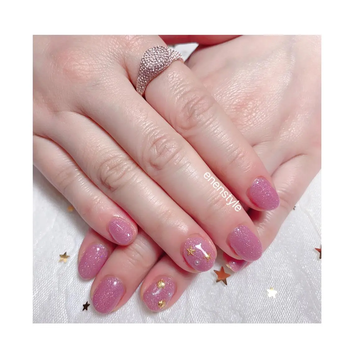 ショート ネイル ジェルネイル ニュアンスネイル オフィスネイル ワンカラーネイル パラジェル 🐾enen style 🐾のネイルデザイン