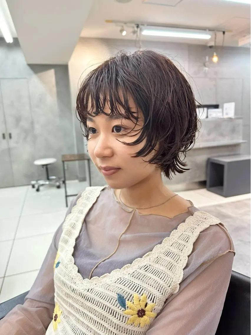 パーマ RIN パーマ/暖色カラーのヘアスタイル