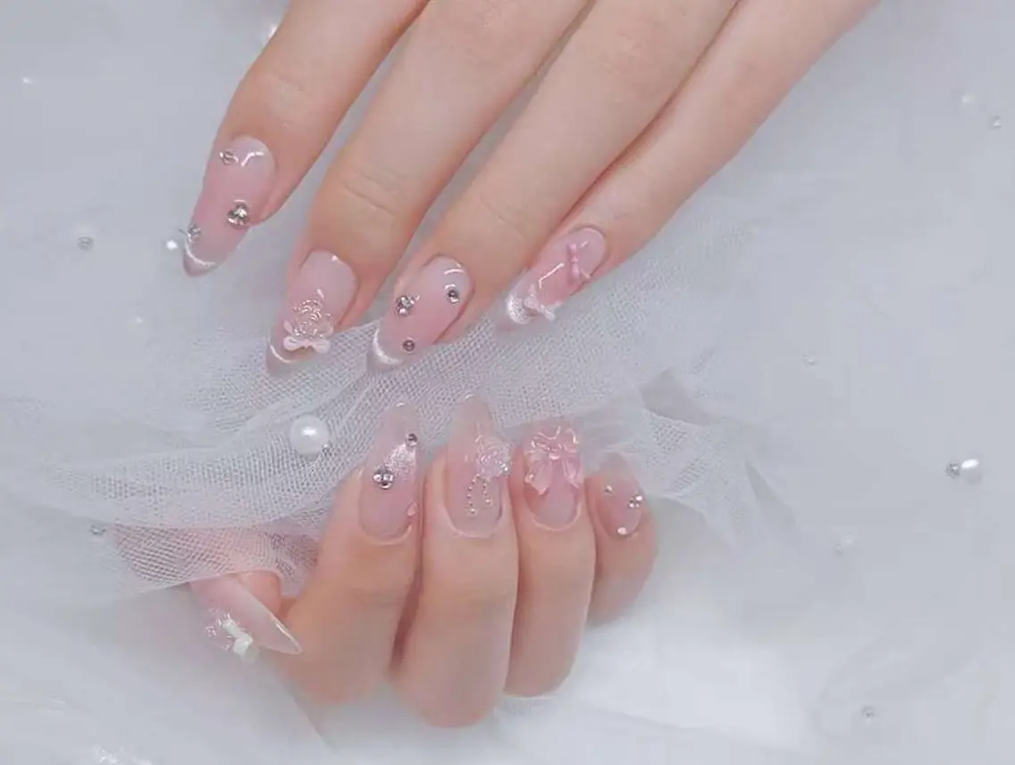 ネイル フットネイル フレンチネイル ジェルネイル ガラスフレンチ 韓国ネイル ハンドネイル ハンドケア The Nail 新大久保店のその他イメージ