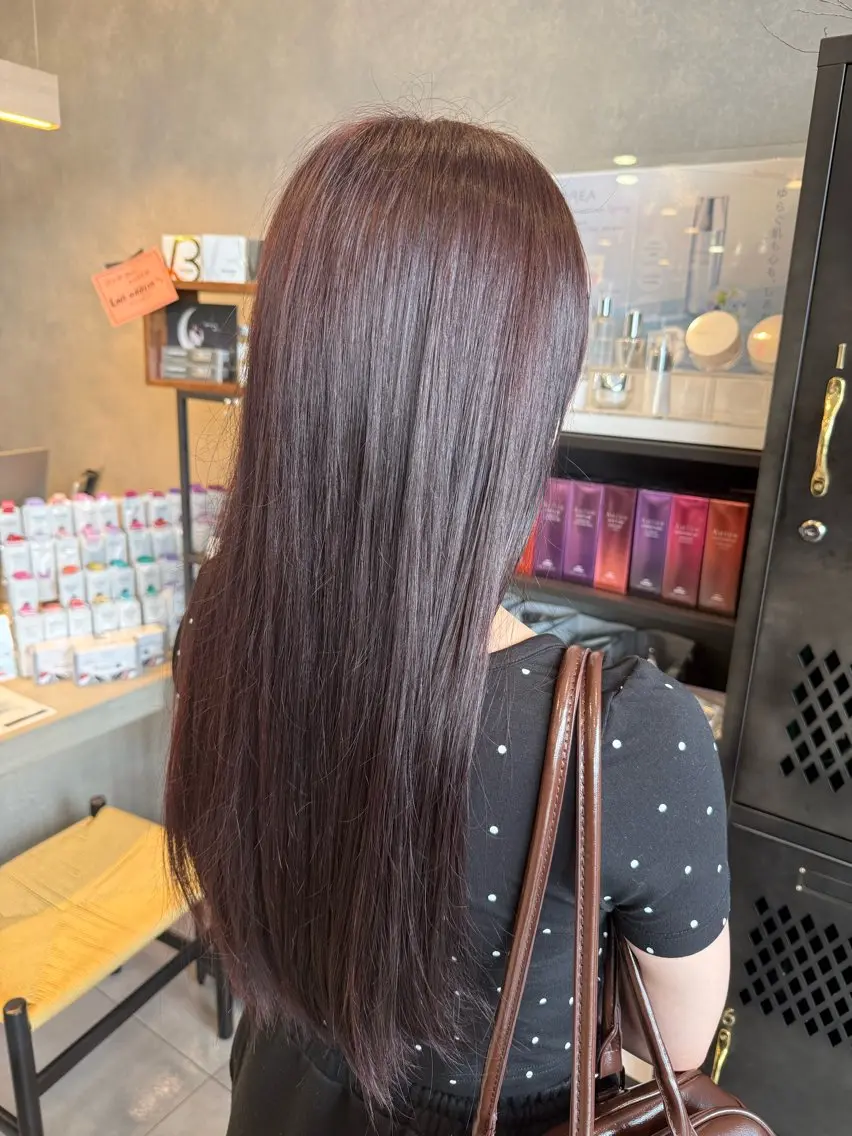 ロング カラー 透明感カラー ヘアカラー 大崎 友莉のヘアスタイル