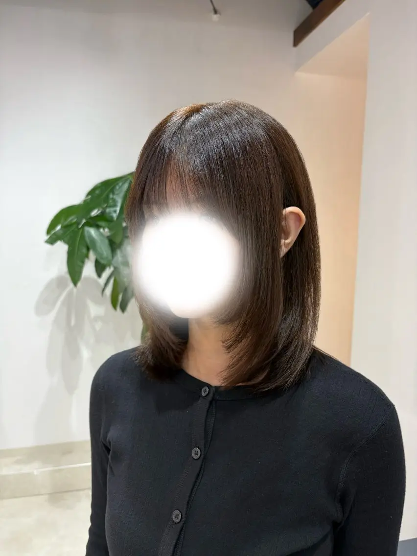 ミディアム ミディアムレイヤー レイヤーカット カット 縮毛矯正 トリートメント NAOTO 吉祥寺髪質改善🍀のヘアスタイル