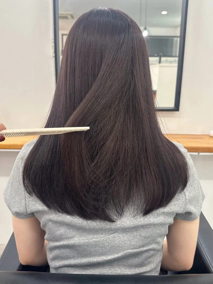 ロング カラー ブリーチ ダブルカラー ブリーチなしカラー カット ヘアカラー トリートメント 🎀透明感 カラーHiROEのヘアスタイル