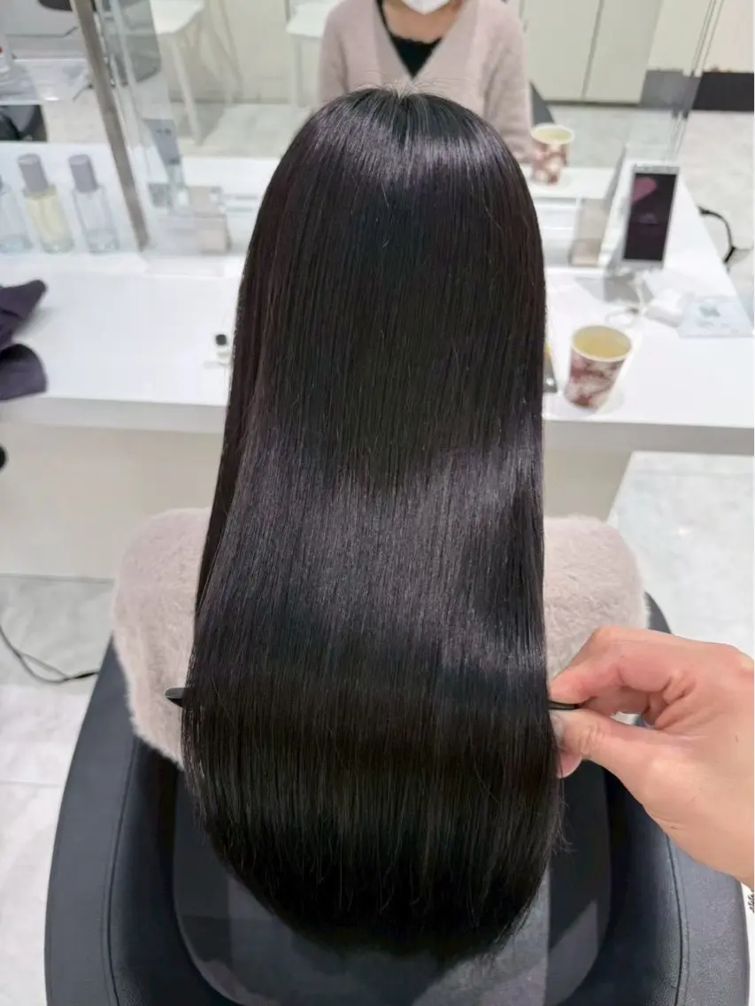 ロング カラー ヘアアレンジ 艶髪グレージュ🩶 maharuのヘアスタイル
