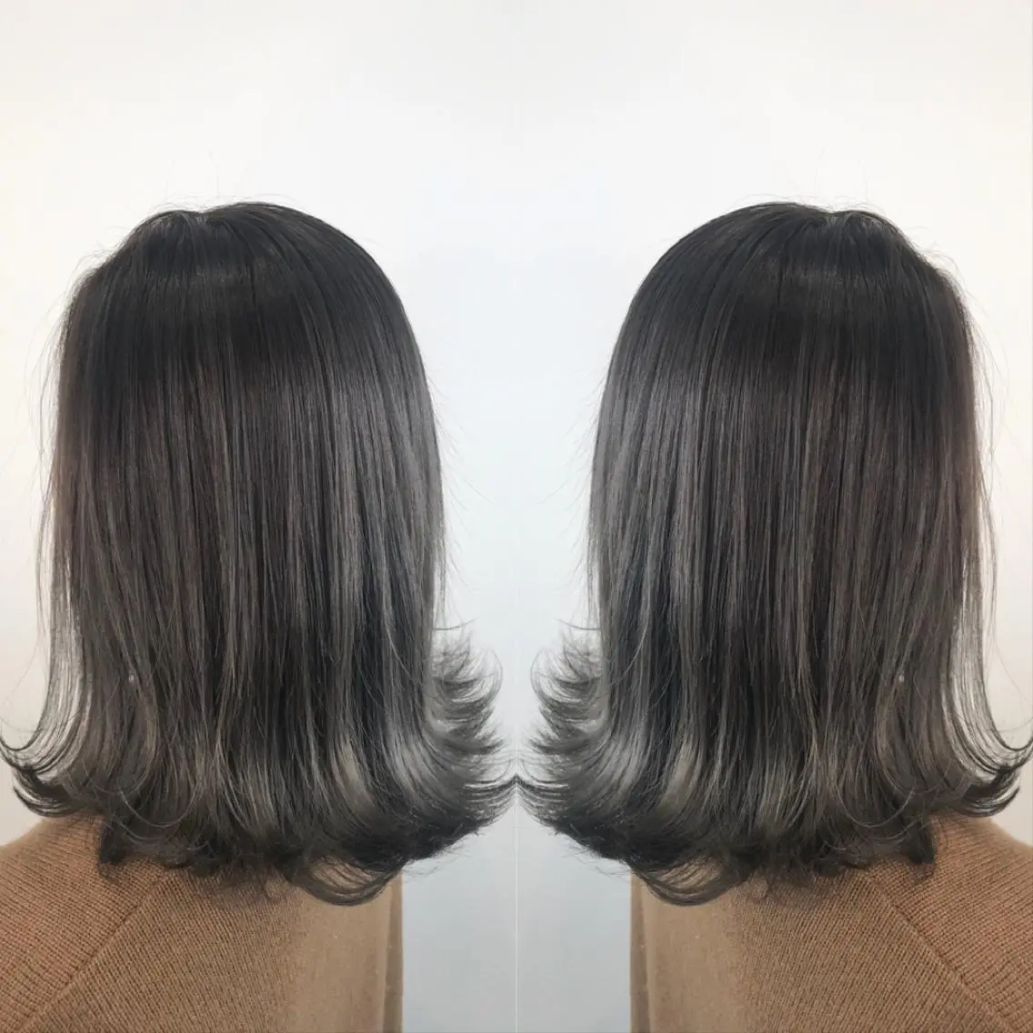 ミディアム カラー ヘアカラー トリートメント 大橋 輝久のヘアスタイル