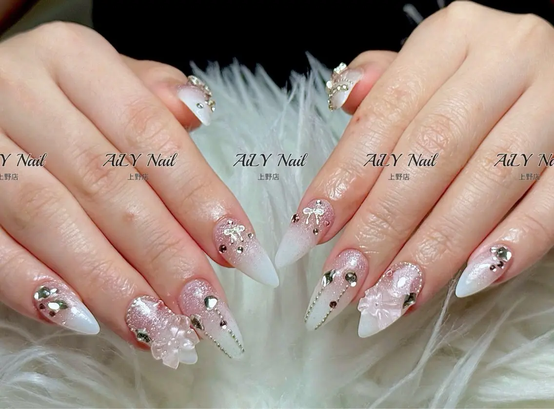 ネイル アートネイル ジェルネイル マグネットネイル ニュアンスネイル シンプルネイル ハンドネイル AiLy Nail 上野店のネイルデザイン