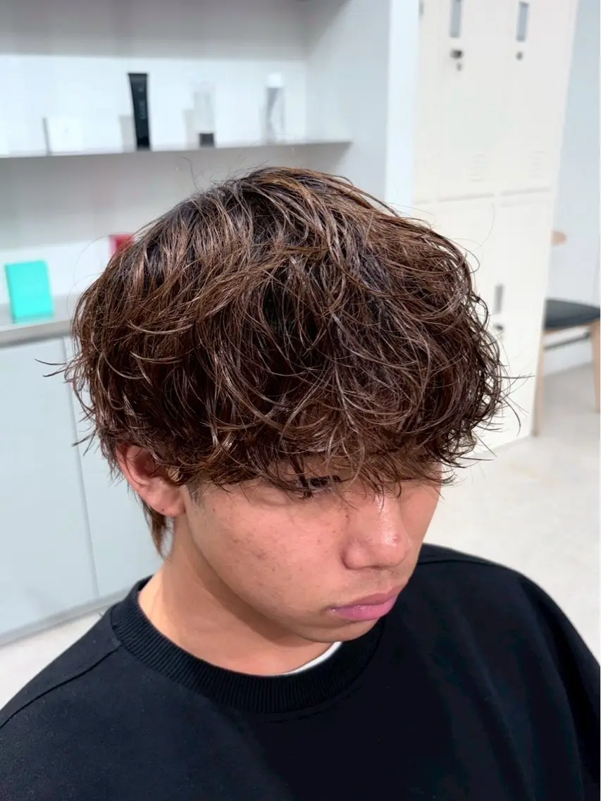 ショート パーマ メンズ カット パーマ 名古屋メンズパーマ /松井生のヘアスタイル