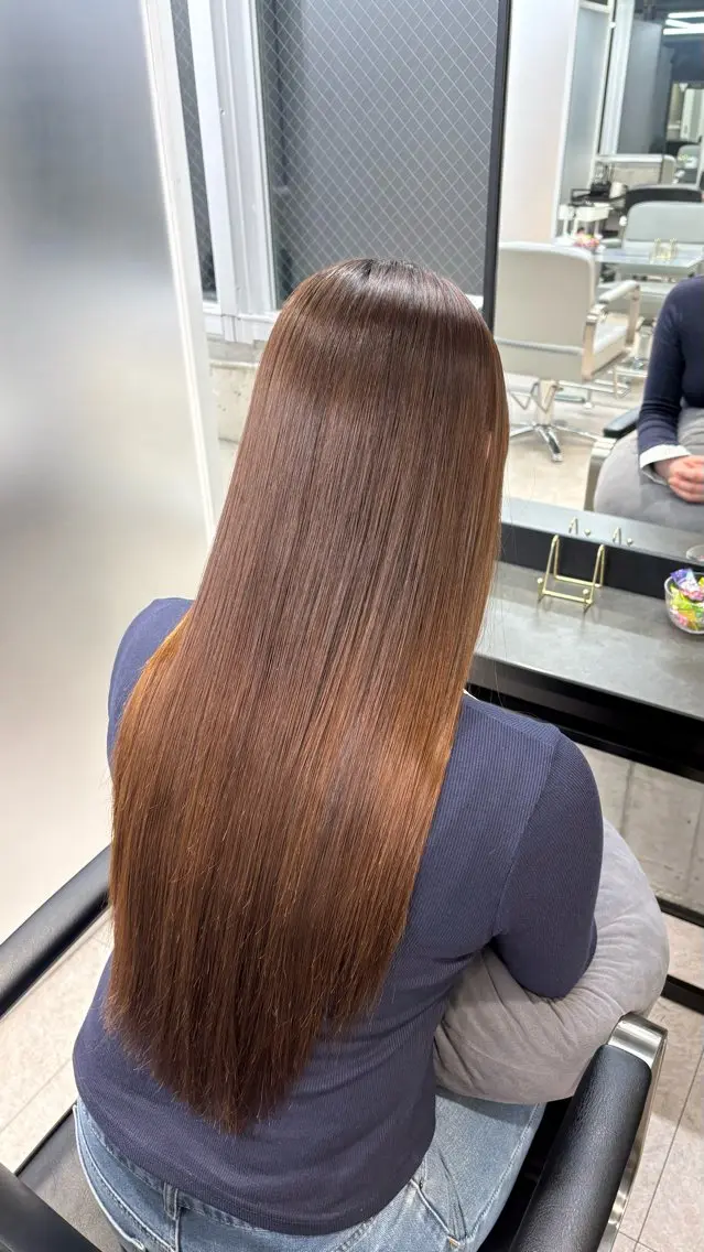 ロング 髪質改善 縮毛矯正 トリートメント 縮毛矯正 トリートメント 🌙小林春月/新宿/ 美髪/ハイトーン🌙のヘアスタイル