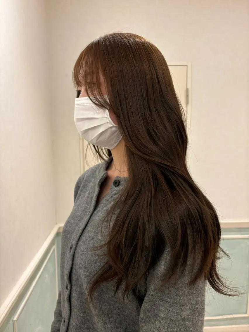 ロング カット ヘアカラー トリートメント 艶感暖色カラー🥀/ レイヤー / れいかのヘアスタイル