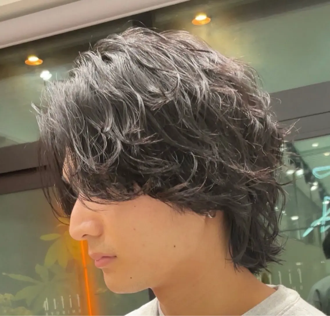 セミロング カラー パーマ ヘアアレンジ メンズ fifth 石川 凪のヘアスタイル