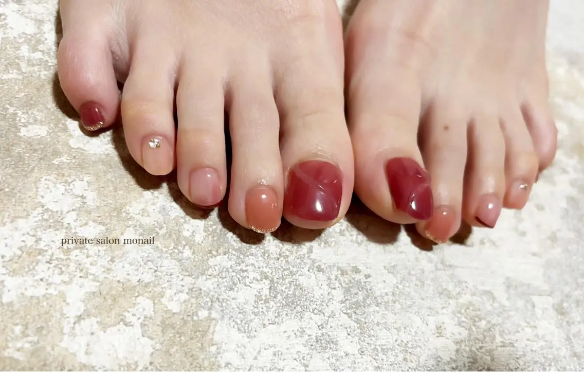ネイル フットネイル nail salon monailのネイルデザイン