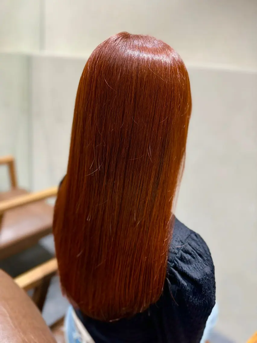 ロング カラー テラコッタ 日本橋 大人サロン 🫧　nozomiのヘアスタイル