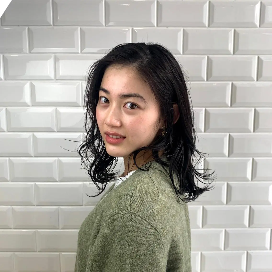 ミディアム カラー パーマ ミディアムパーマ appiis 柳田葵　横浜のヘアスタイル