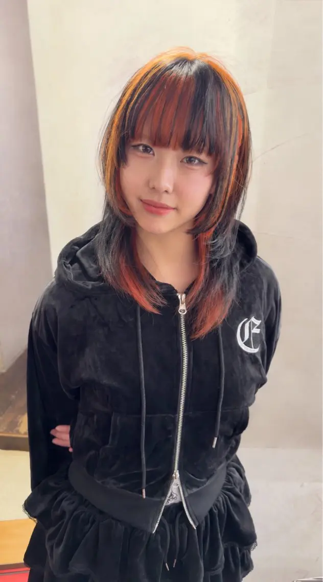 ミディアム ヘアカラー トリートメント 似合わせ痩せるカット 透明感カラー/たけるのヘアスタイル