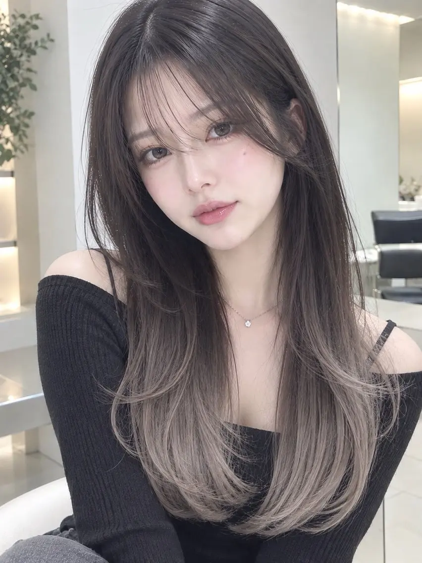 ロング ヘアカラー yui ✨髪質改善✨天神🌈のヘアスタイル