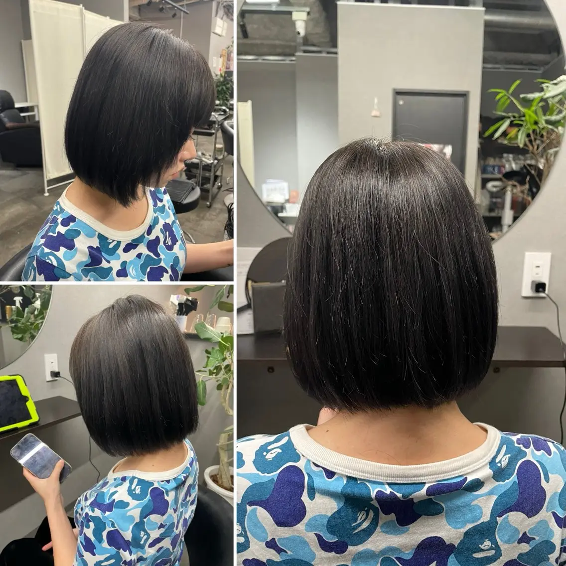ミディアム カラー アッシュ ダークアッシュ 🌹ミラクル美容師 🌹くっぽのヘアスタイル
