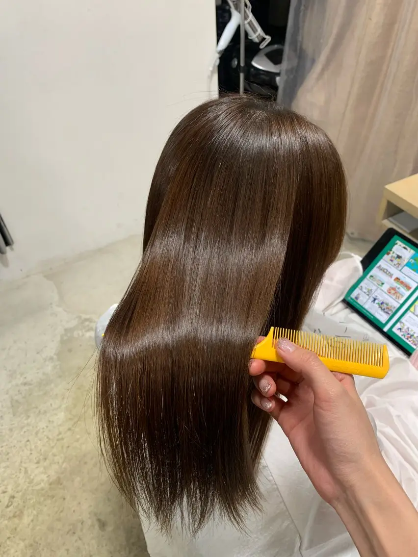 ロング 似合わせレイヤー ‪ෆ‪.*艶髪補修のヘアスタイル