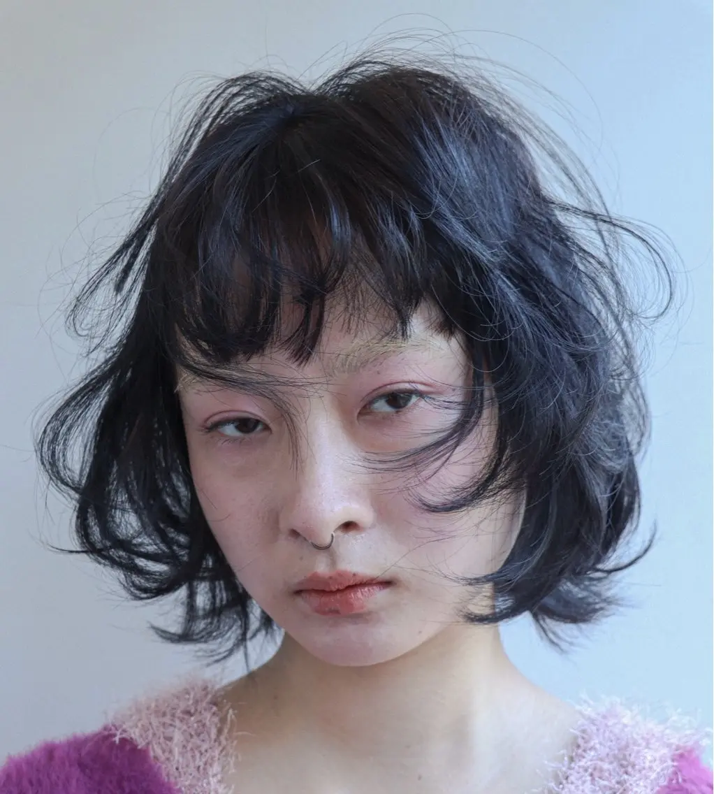 ショート カラー パーマ ヘアアレンジ パーマ ヒナ/酸性ストレート ・艶カラー🌿のヘアスタイル