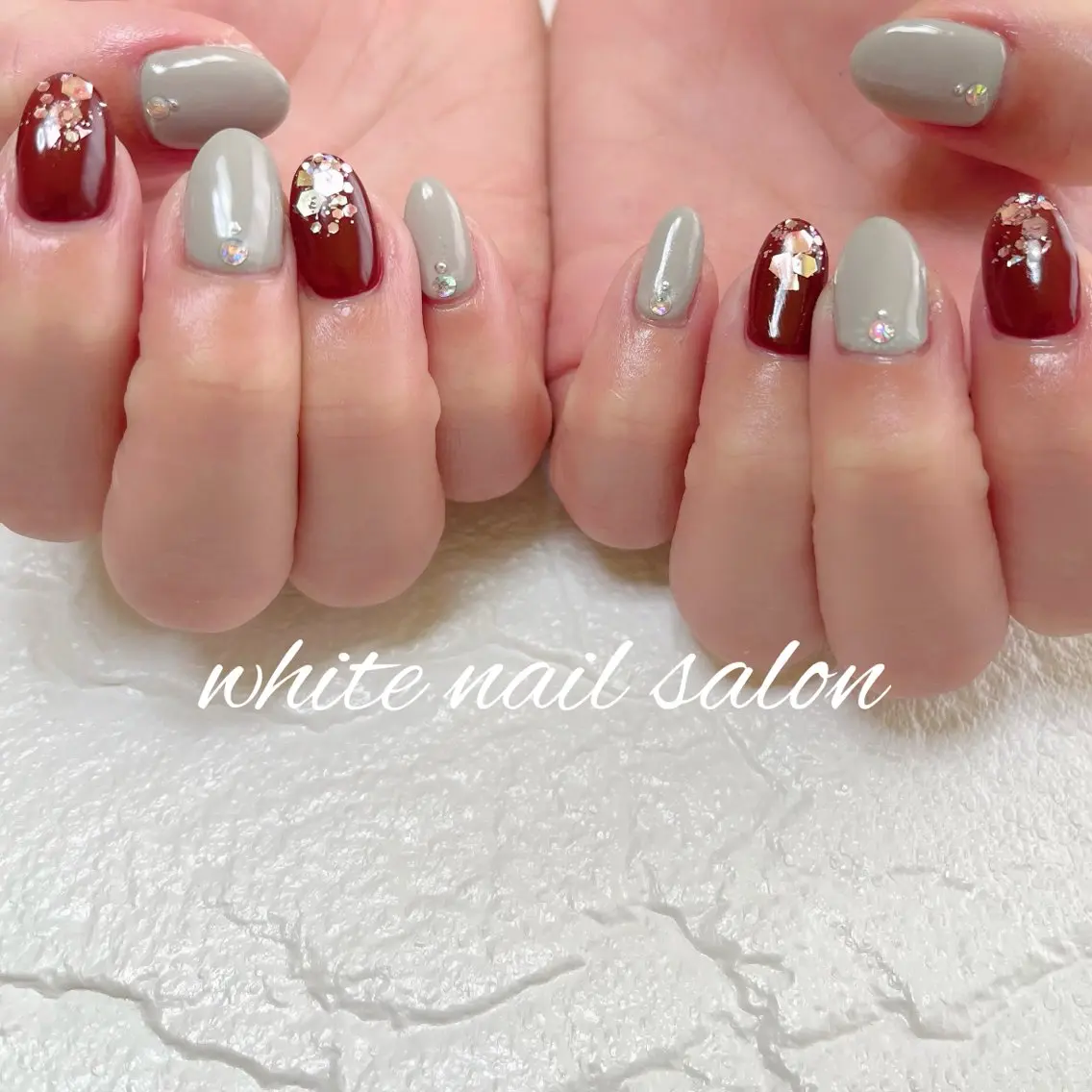 ネイル ラメ(グリッター) ハンドネイル white nail salonのネイルデザイン