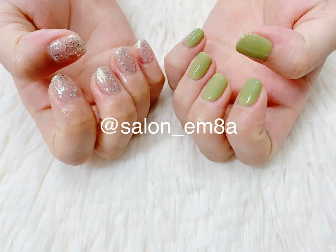 ネイル ジェルネイル ワンカラーネイル ハンドネイル salon EM&A emiのネイルデザイン