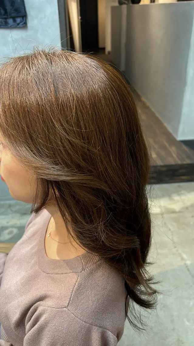 ロング カラー アッシュ 透明感カラー 丸岡 桜のヘアスタイル