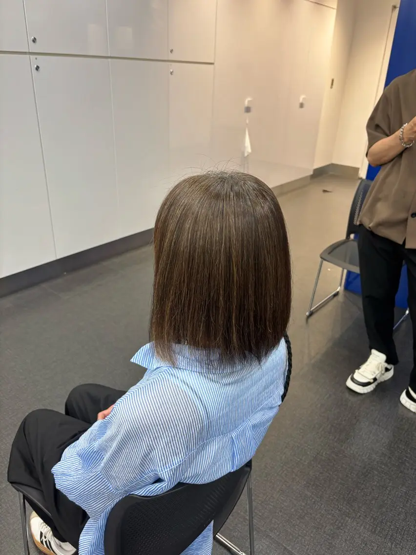 ミディアム カラー ヘアカラー 小林蒼太 梅田モデル募集のヘアスタイル