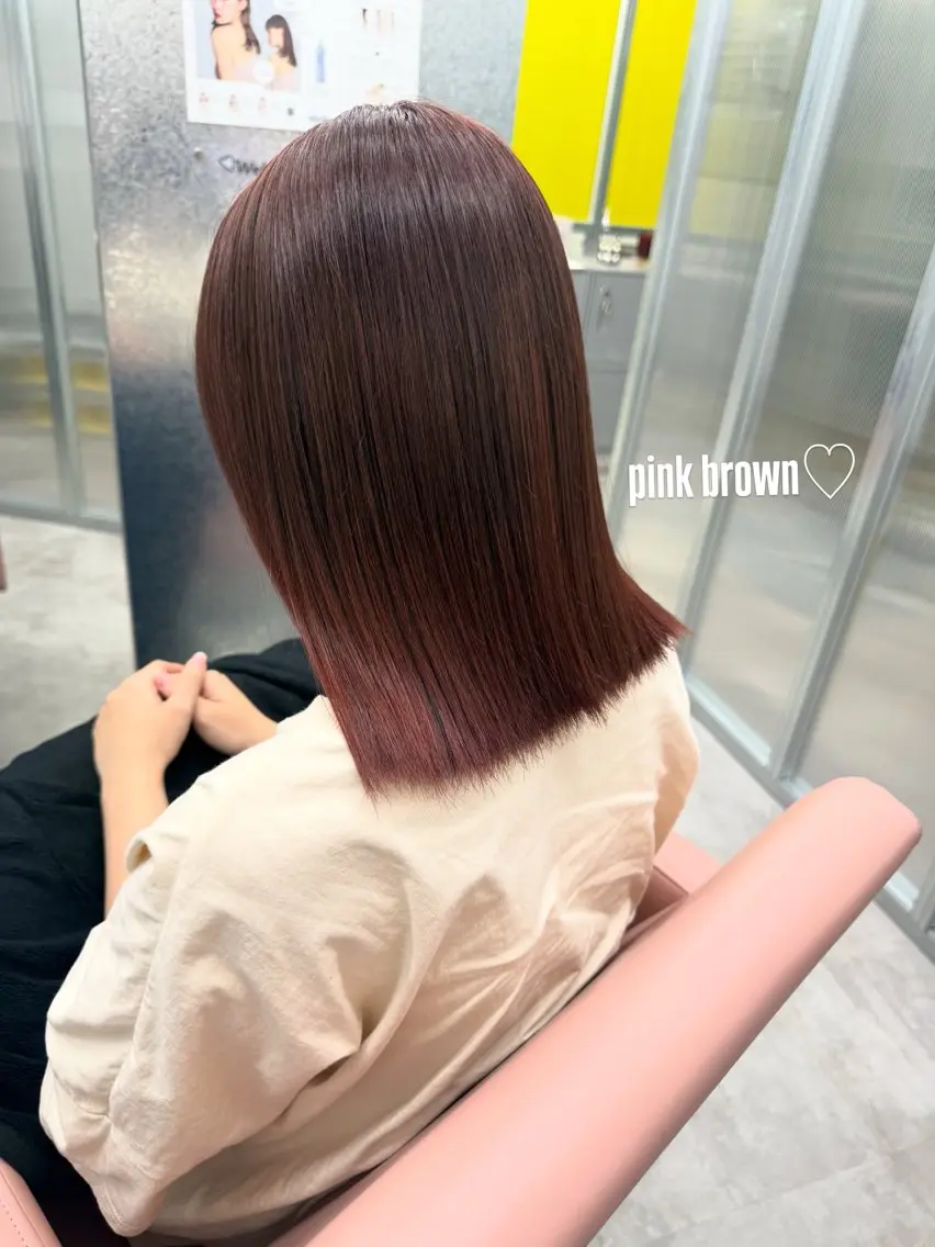 ✨ブリーチなしワンカラー(ピンク系🎀)✨の写真