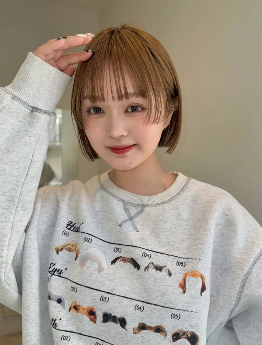 ショート カラー 似合わせボブ/ 大人ボブ🩵しおのヘアスタイル
