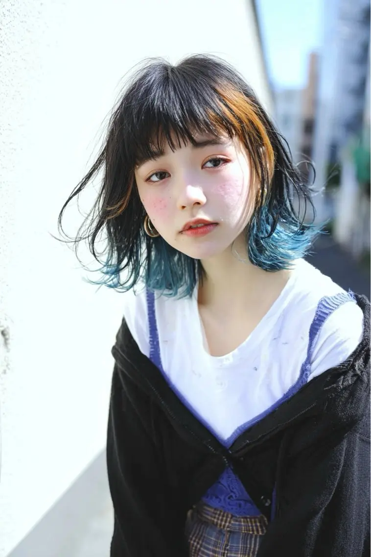 ショート カラー スダユーヤ 💫推しカラーウルフのヘアスタイル