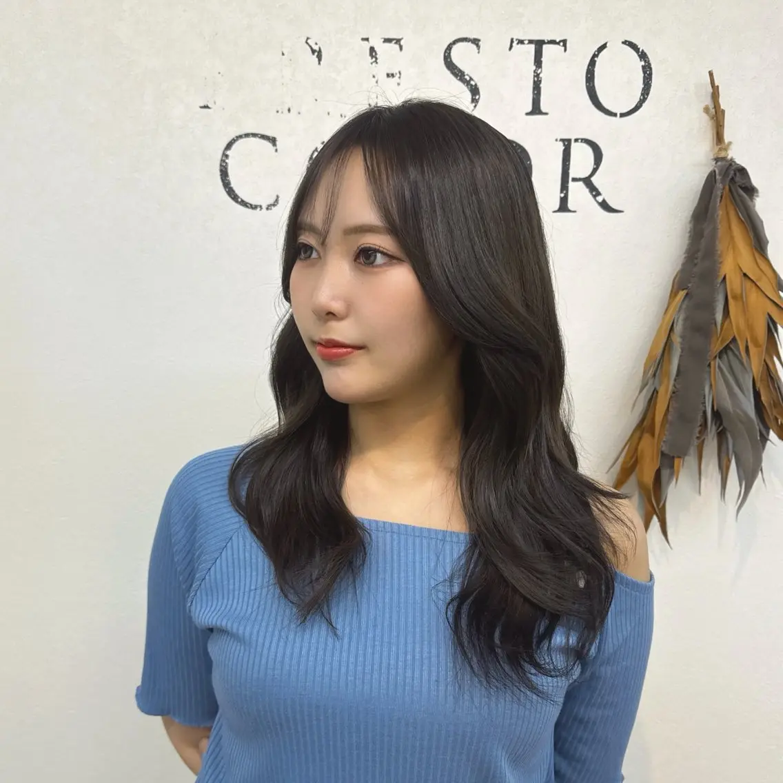 ロング カラー ダークグレー グレージュ ヘアカラー 𝐀𝐬𝐮𝐤𝐚 🐰ྀི🫧のヘアスタイル