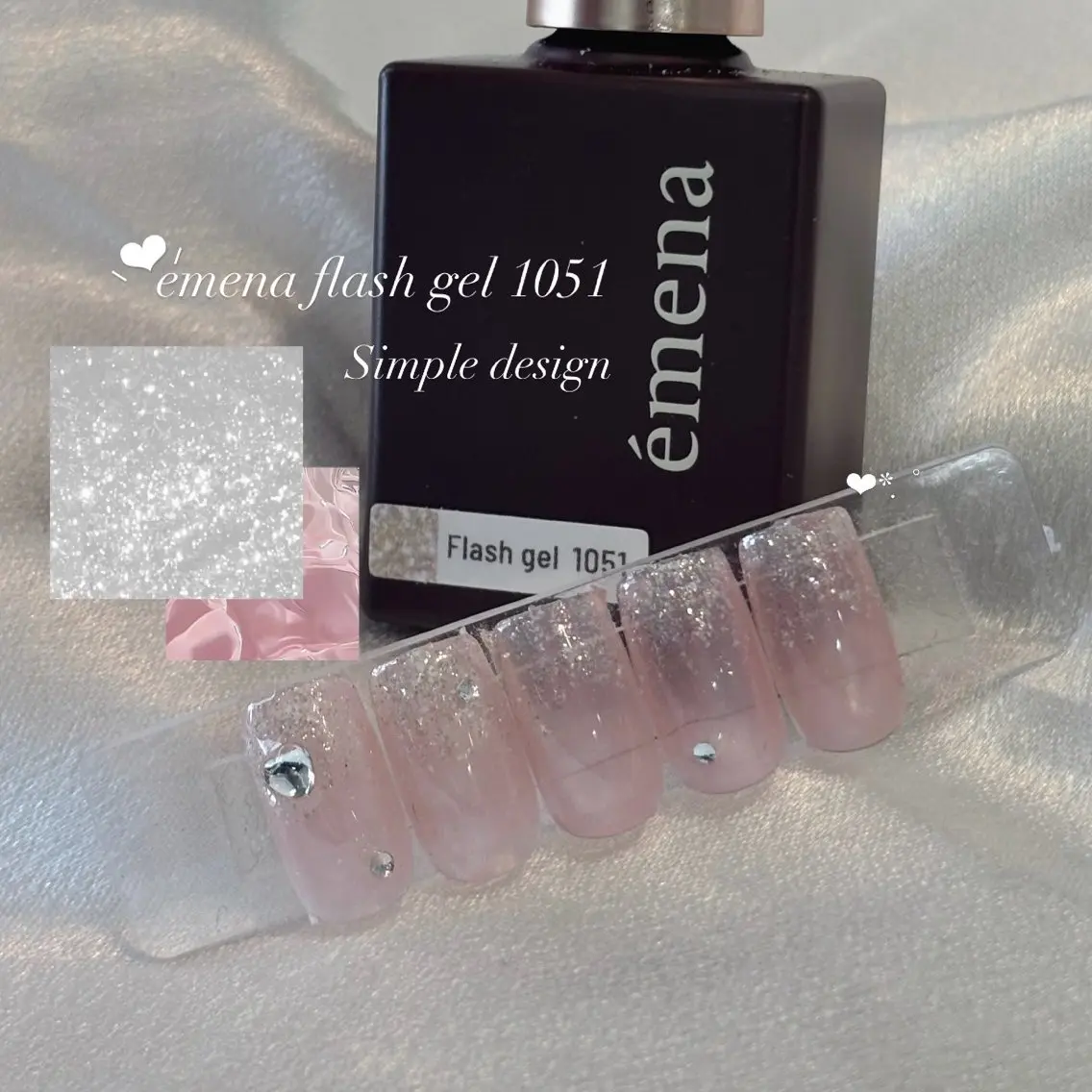 ネイル ラメ(グリッター) シルバー ハンドネイル charme nailのネイルデザイン