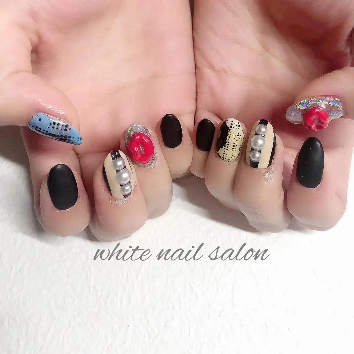 ネイル ジェルネイル ハードジェル 持ち込み ソフトジェル white nail salonのネイルデザイン